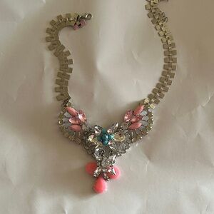 Elegant Pink and Silver Necklace